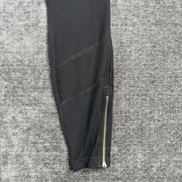 Athleta Moto Tight Black Ankle Zip Leggings Women's Size Small Athleisure - Picture 11 of 15